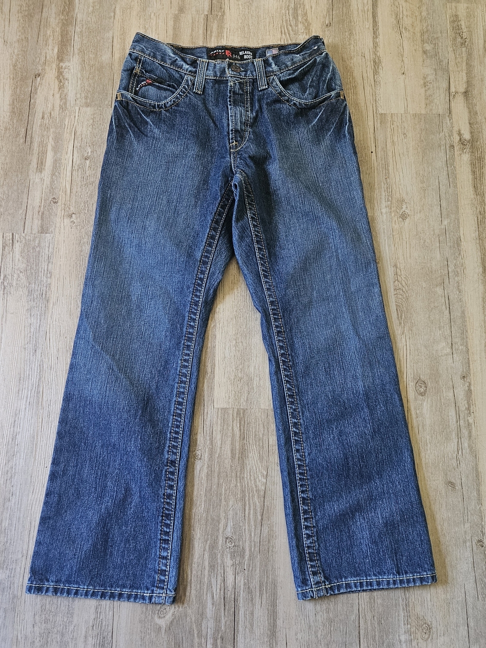 Ariat Fr Men's M4 Relaxed Boot Cuy Blue Western Workwear Jeans 30x30 Cowboy
